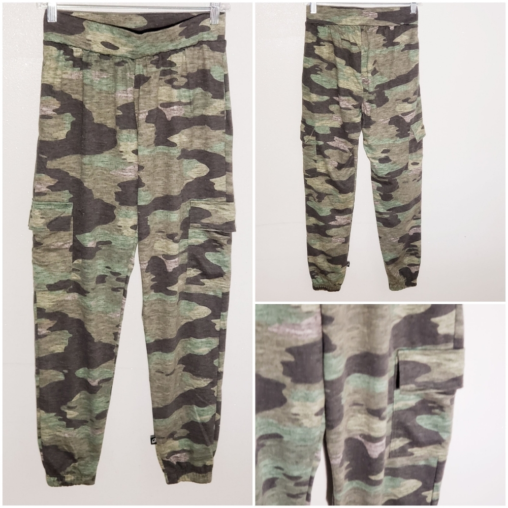 Terez Womens Cargo Leggings Pants Camouflage